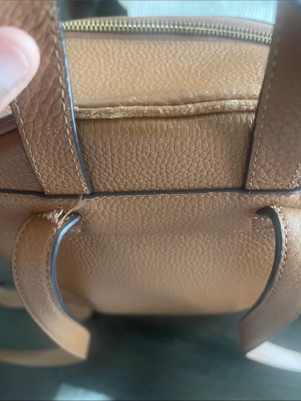 kate spade tan pebbled leather backpack with gold hardware